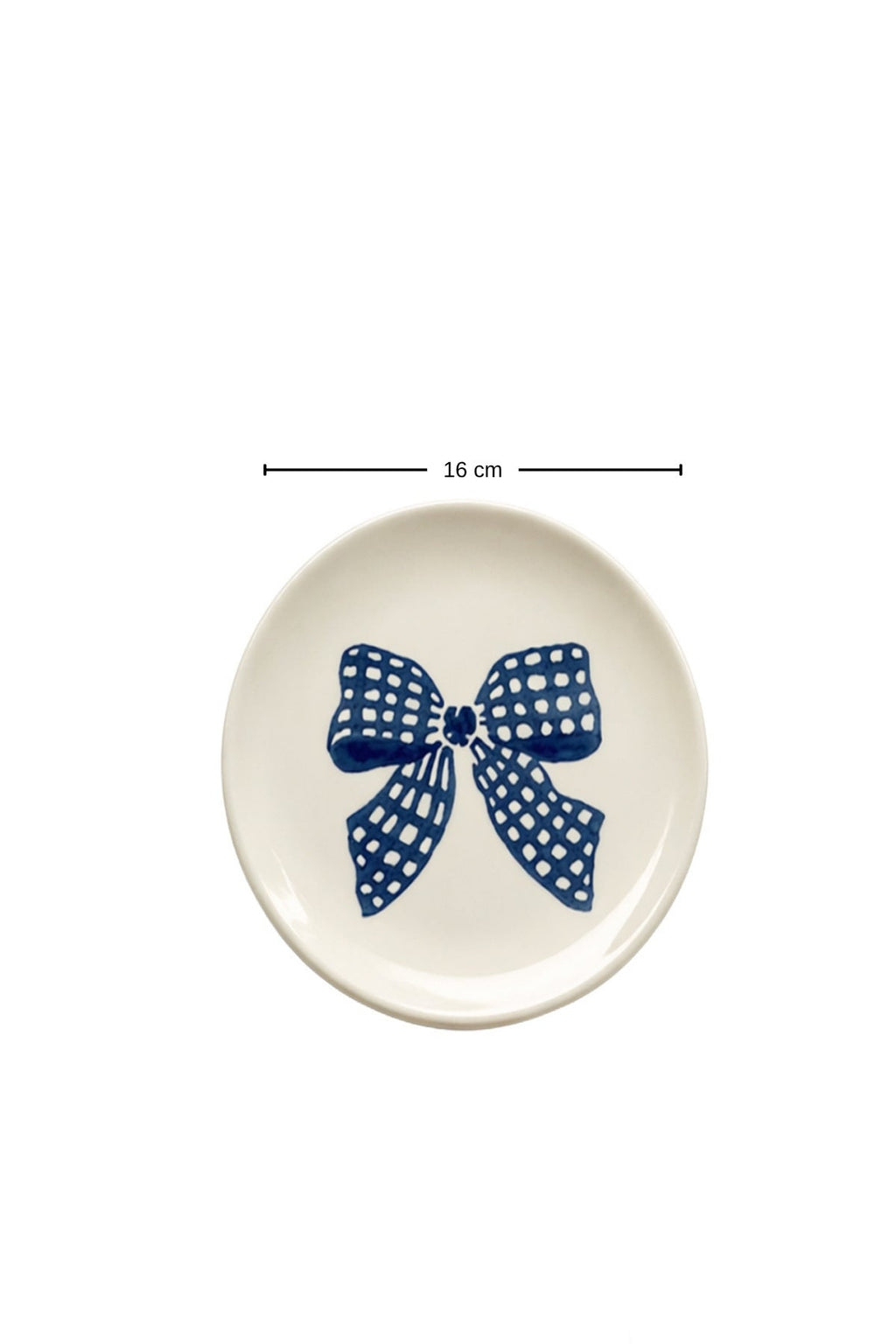 Azure Bloom 4’lü Handmade Çiçek Desenli Seramik Tatlı Tabağı 16 cm Pasta Kahvaltı Sunum Tabak Seti - Görsel 4