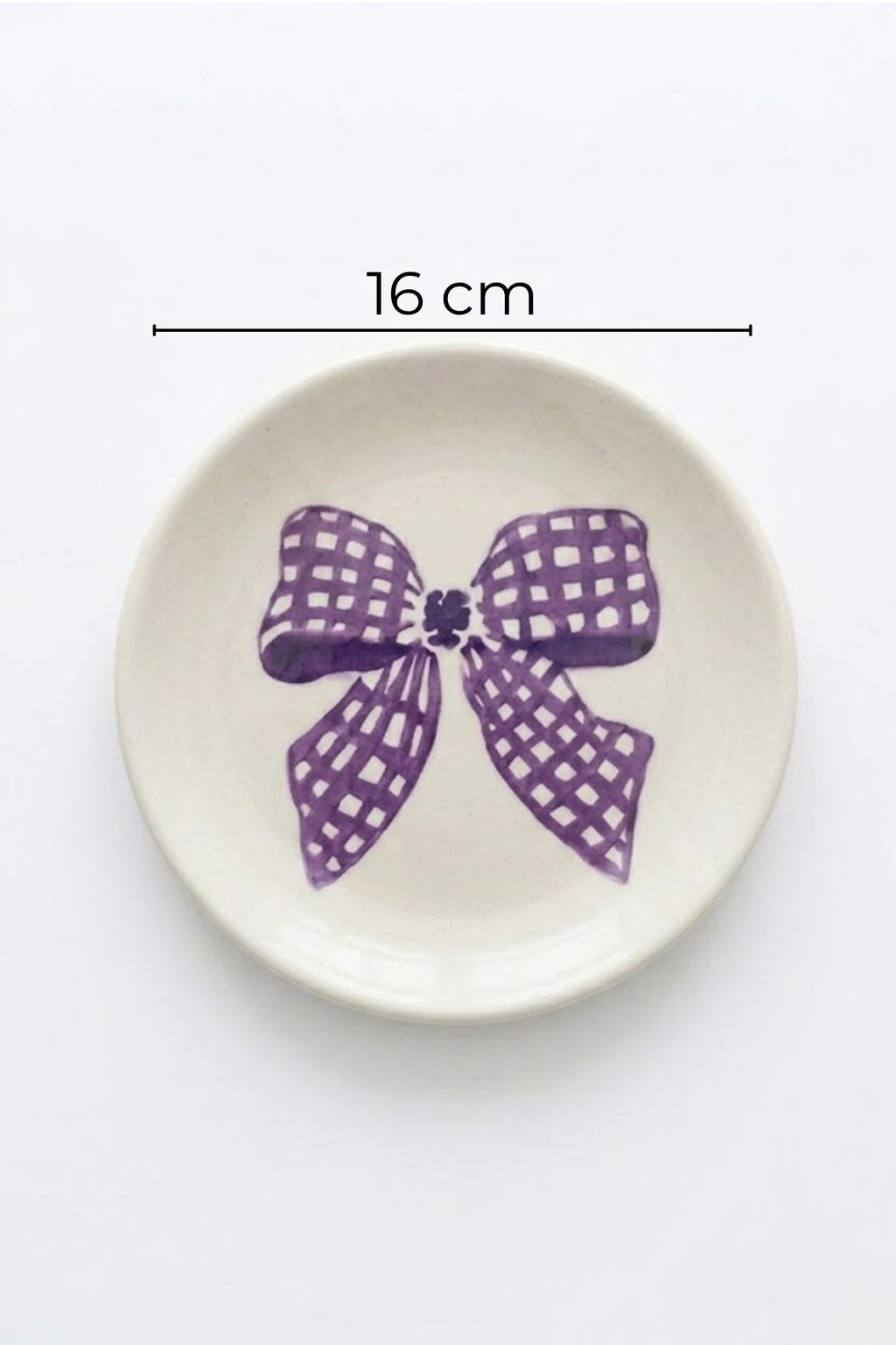 Lilac Bloom 4’lü Handmade Seramik Tatlı Tabağı 16 cm Lila Çiçek Desenli Pasta Kahvaltı Sunum Tabak Seti Şık - Görsel 5