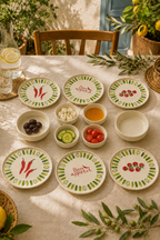 Verde Bon Appetit 12 Parça 6 Kişilik Stackable Seramik Kahvaltı Takımı Lüx Sunum Seti Tabağı - Görsel 4