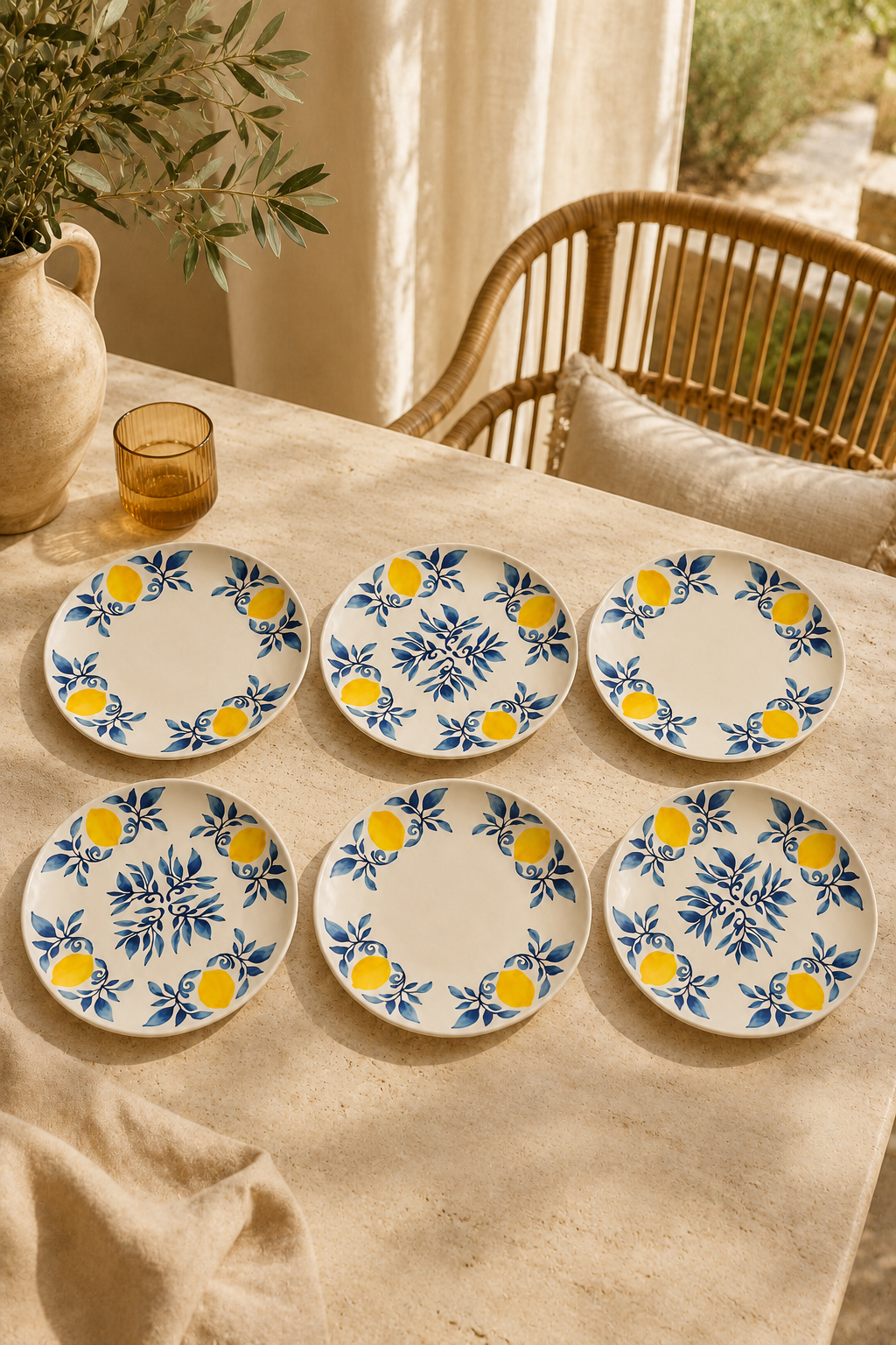Limona 6’lı 20 cm Seramik Pasta ve Servis Tabağı Seti - Sofralya