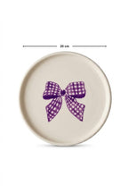 Lilac Bloom 6’lı Handmade Seramik Pasta Tabağı 20 cm Lila Desenli 6 Kişilik Tatlı Sunum Servis Tabak Seti - Görsel 4