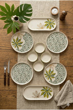 Botanica 4 Kişilik 10 Parça Handmade Stackable Kahvaltılık Takım & Misafir Sunum Seti Çerezlik Tabaklı - Görsel 2