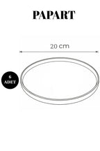 Botanica 6'lı Handmade Seramik Pasta Tabağı Seti Yaprak Desenli Tatlı ve Sunum Tabağı 20 Cm Lüx Kahvaltı Tabağı - Görsel 2