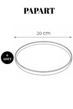 Limona 6'lı Handmade Handmade Stackable Seramik Pasta Tabak Seti - Premium Sunum & Kahvaltı Takımı - 20 cm - Görsel 2