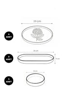 Hortensia 10 Parça 4 Kişilik Handmade Stackable Seramik Tabak Seti Premium Sunum & Kahvaltı Takımı - Görsel 3