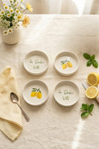 Vita Limone 4 Parça 10 Cm Handmade Seramik Kase Seti Çerezlik Sunumluk Kahvaltılık - Görsel 2