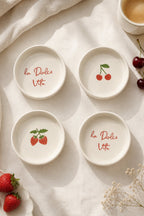 Vita Rosso 4 Parça 13 Cm Handmade Seramik Kase Seti Çerezlik Sunumluk Kahvaltılık - Sofralya