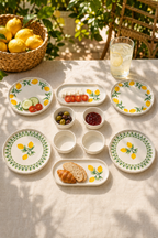 Riviera Green 10 Parça 4 Kişilik Handmade Stackable Seramik Tabak Seti Premium Sunum & Kahvaltı Takımı - Görsel 2